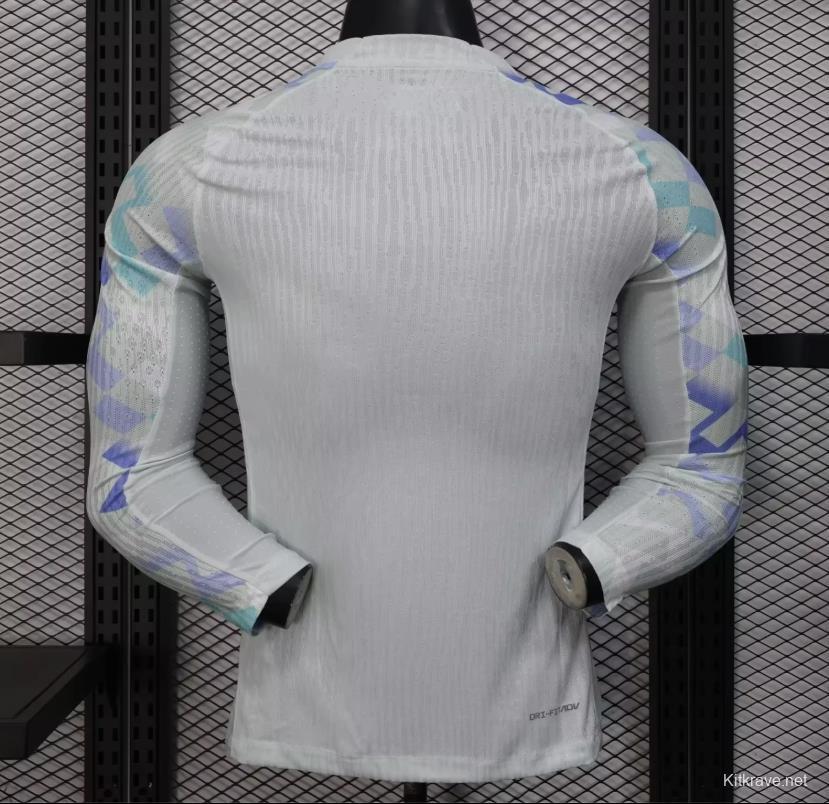 Player Version 25/26 Inter Milan Away WHITE Long Sleeve Jersey