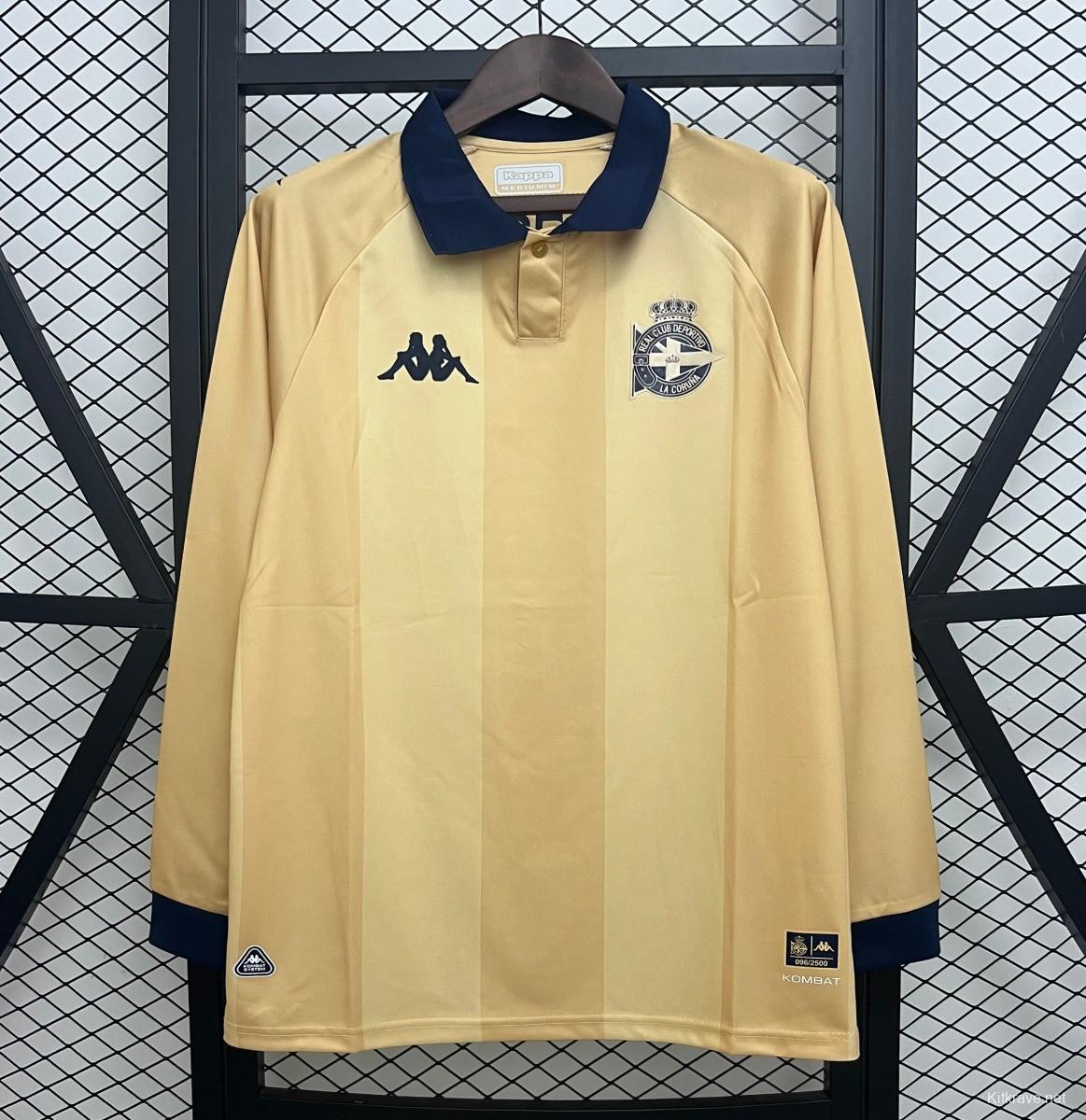 25/26 Deportivo La Coruna Gold Long Sleeve Jersey