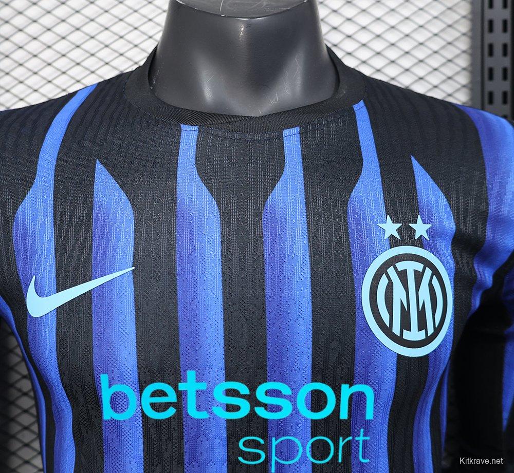 25/26 Player Version Inter Milan Home Long Sleeve Jersey