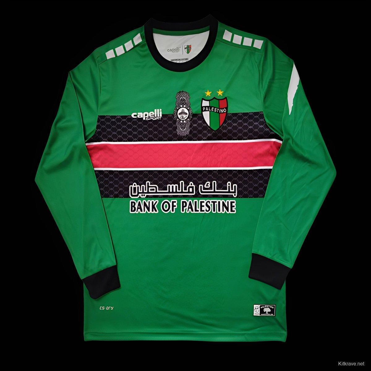 Retro 22/23 CD Palestino Green Long Sleeve Jersey
