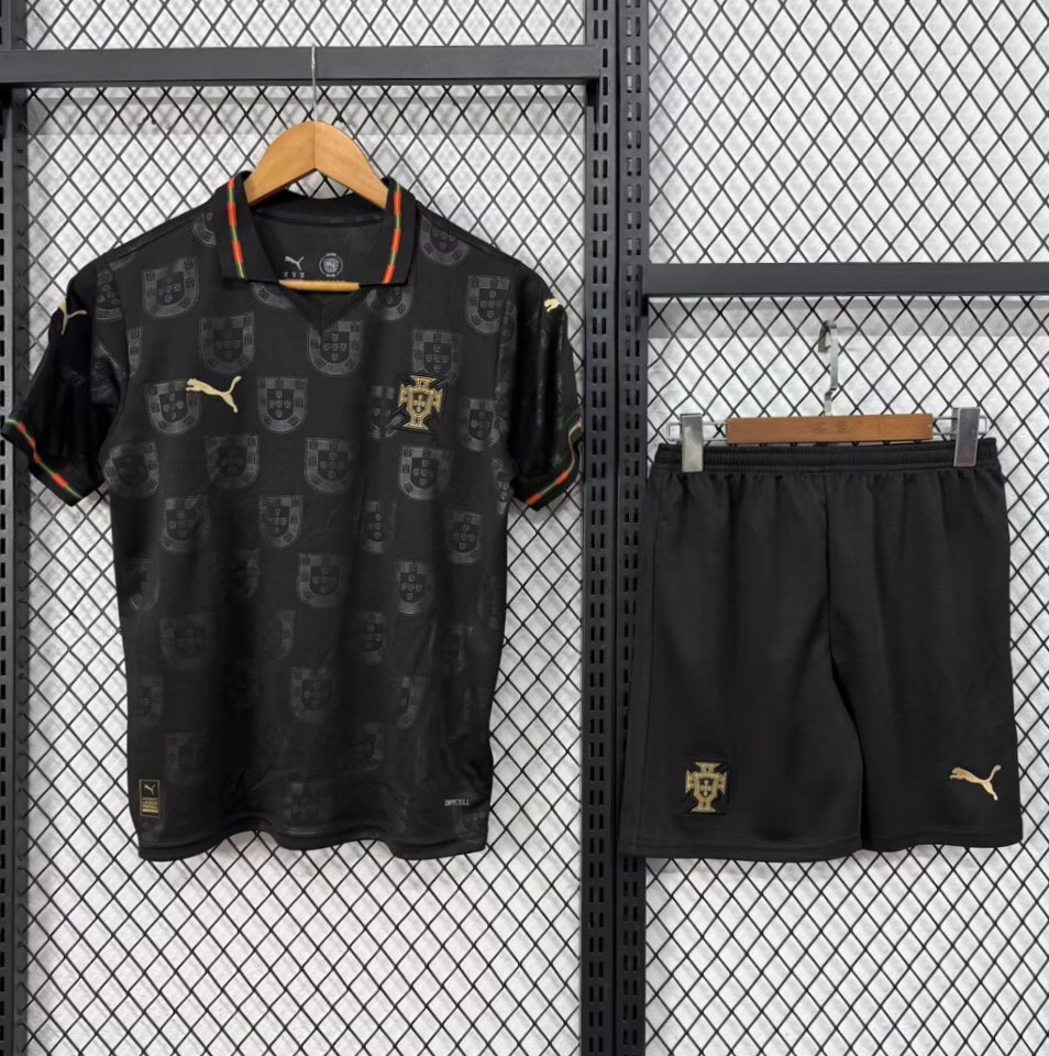 2026 Kids Portugal Black Special Edition Jersey