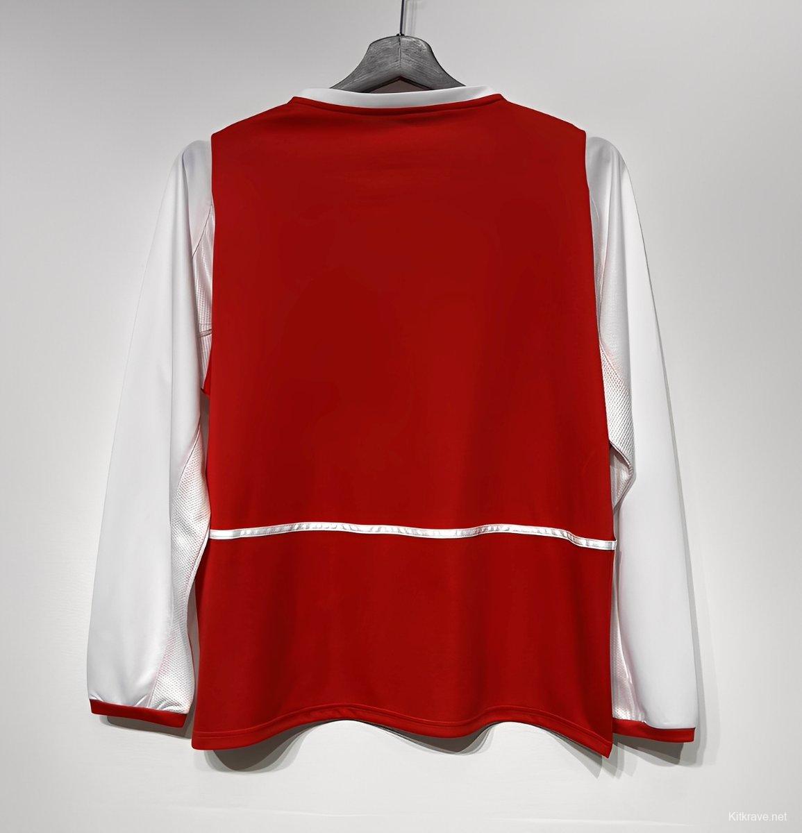 Retro 02/04 Arsenal Home Long Sleeve Jersey