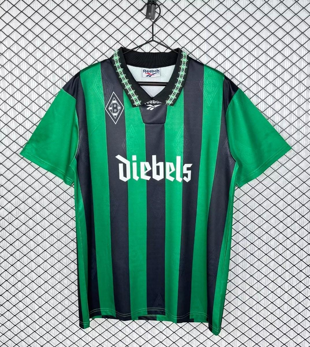 Retro 95/96 Borussia Mönchengladbach Away Green/Black Jersey