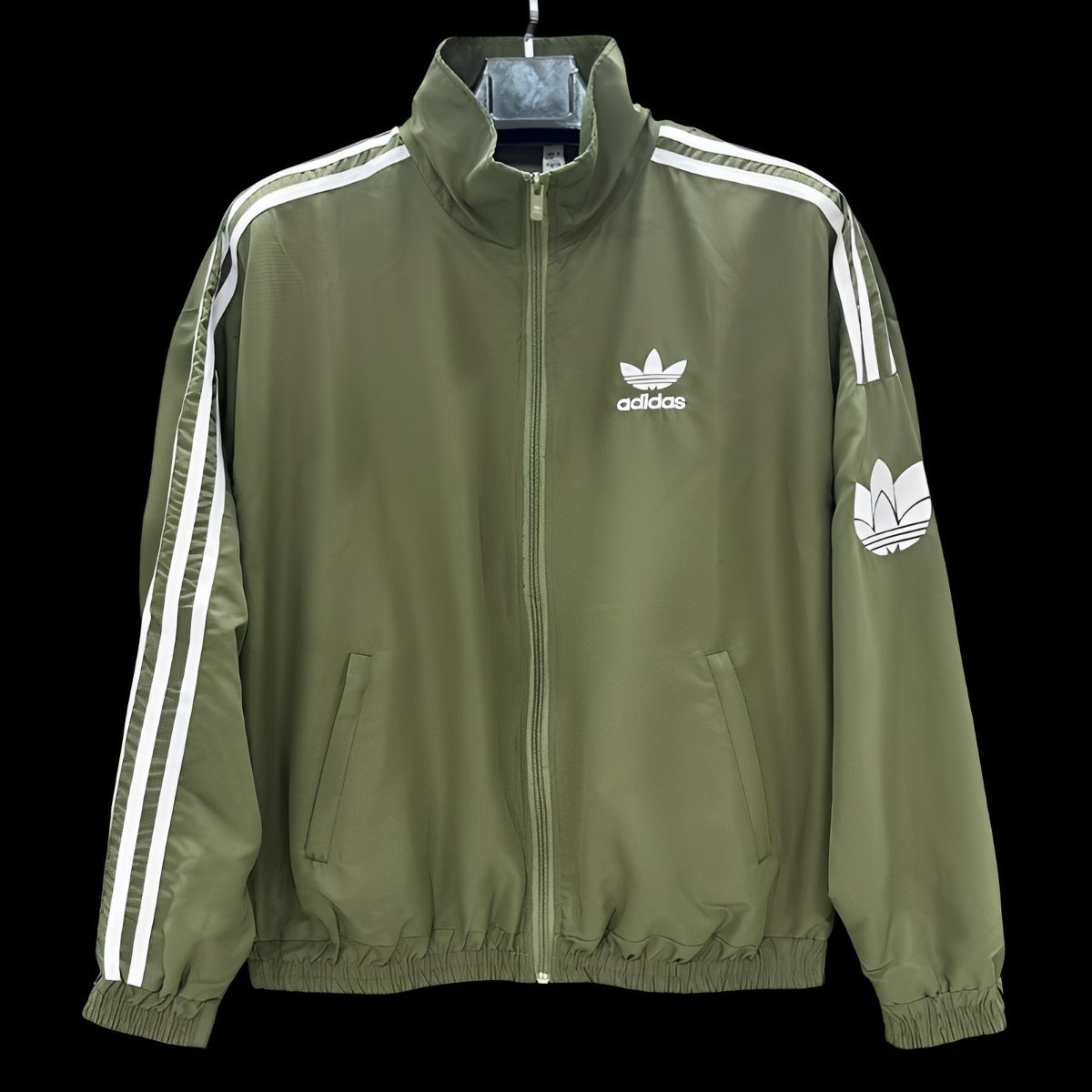 2026 Adidas Green Full Zipper Windbreaker