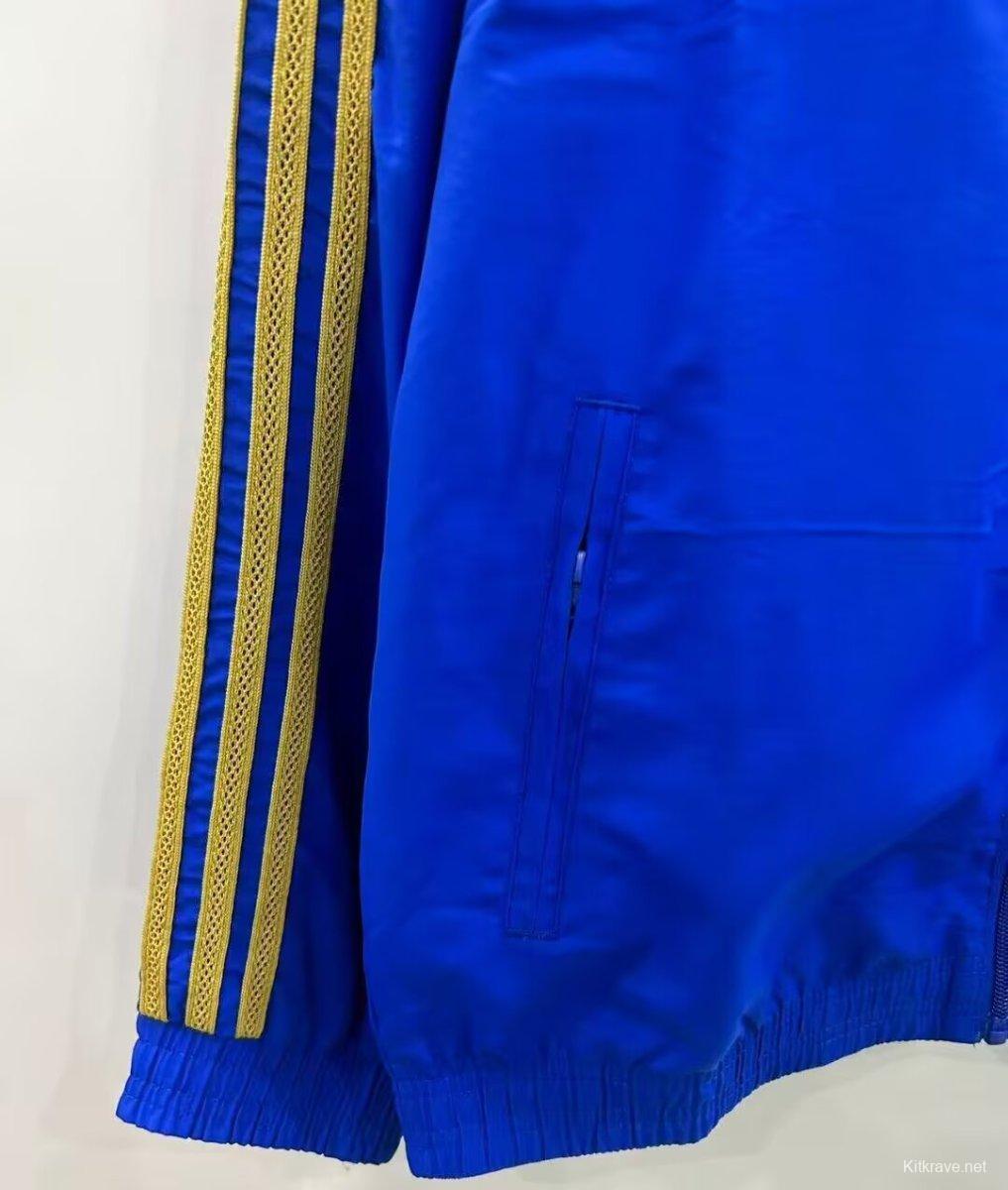 25/26 Real Madrid Golden/Blue Full Zipper Windbreaker