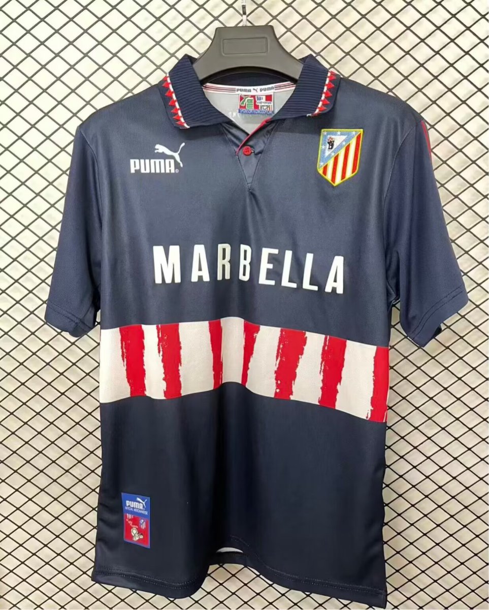 Retro 97/98 Atletico Madrid Away Navy Jersey