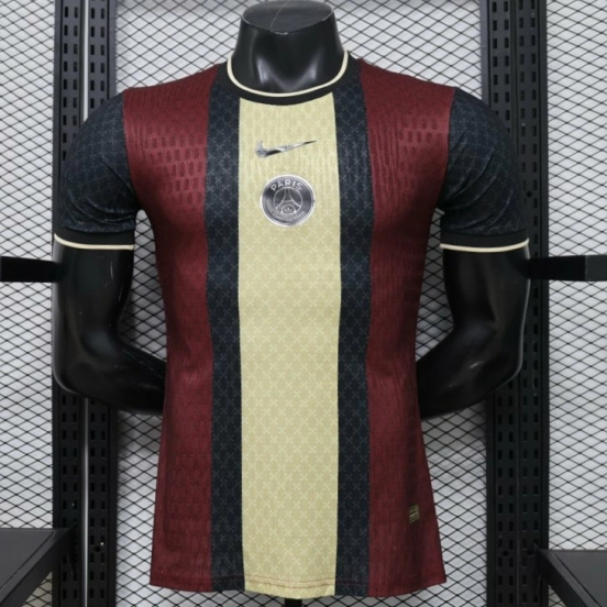 Player Version 26/27  PSG Paris Saint-Germain Black Burgundy Gold Special Edition Jersey