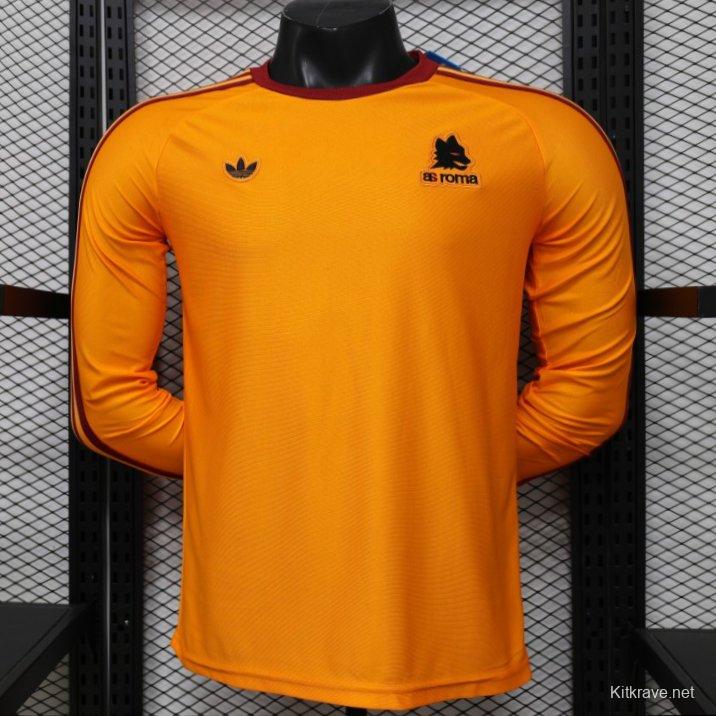 Player Version 2026 AS Roma x Adidas Originals Orange Special Edition Long Sleeve Jersey