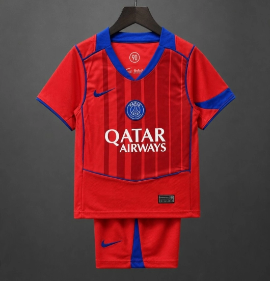 25/26 Kids PSG/Paris Saint Germain Third Red Jersey
