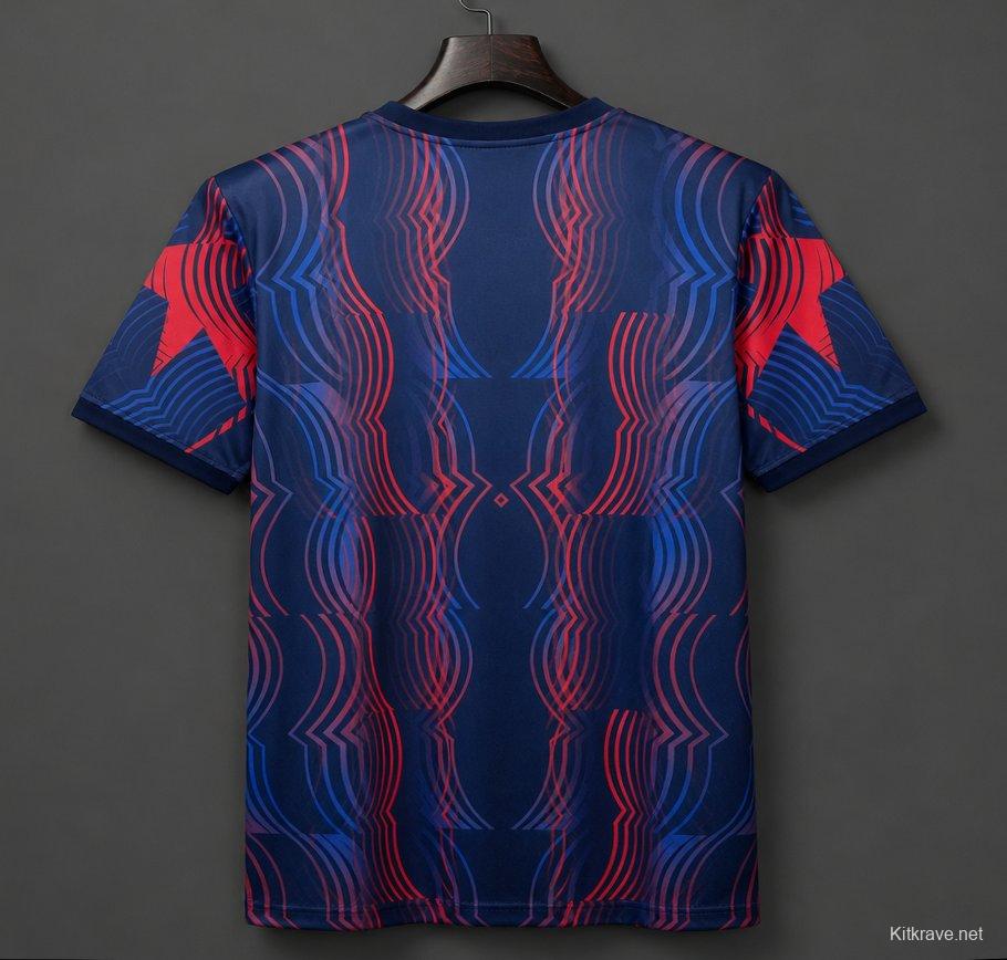 26/27 Barcelona Pre-Match Dark Blue/Red/Gold Jersey