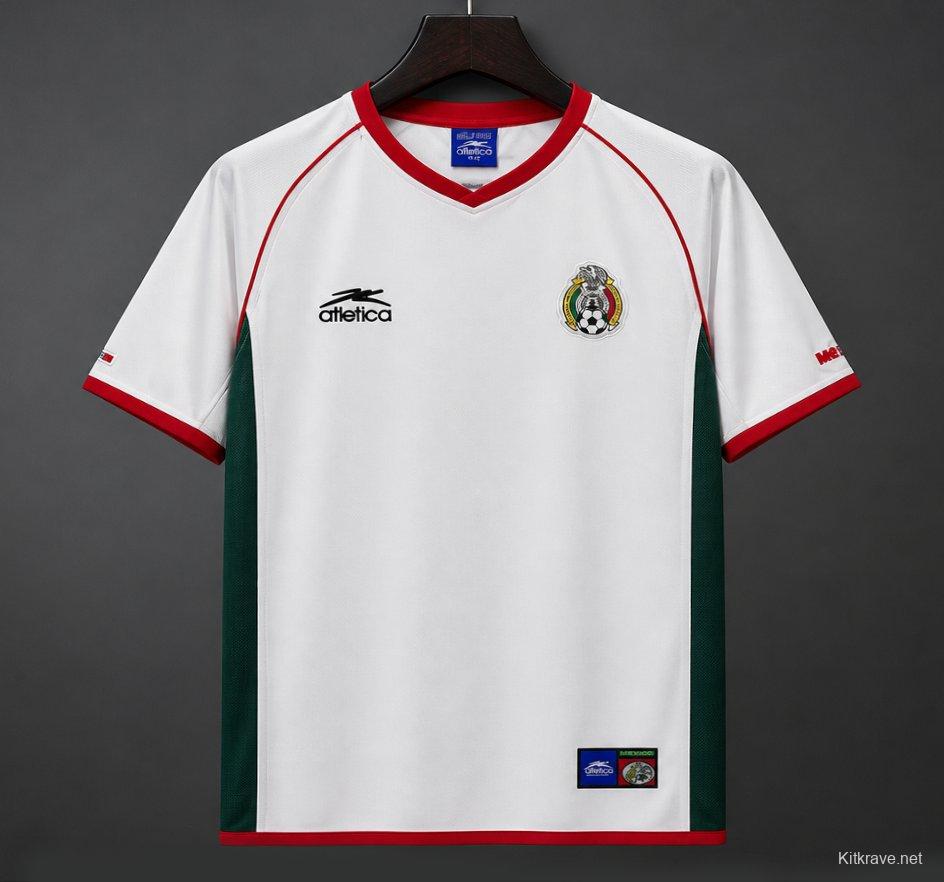 Retro 2002 Mexico World Cup Away White Jersey