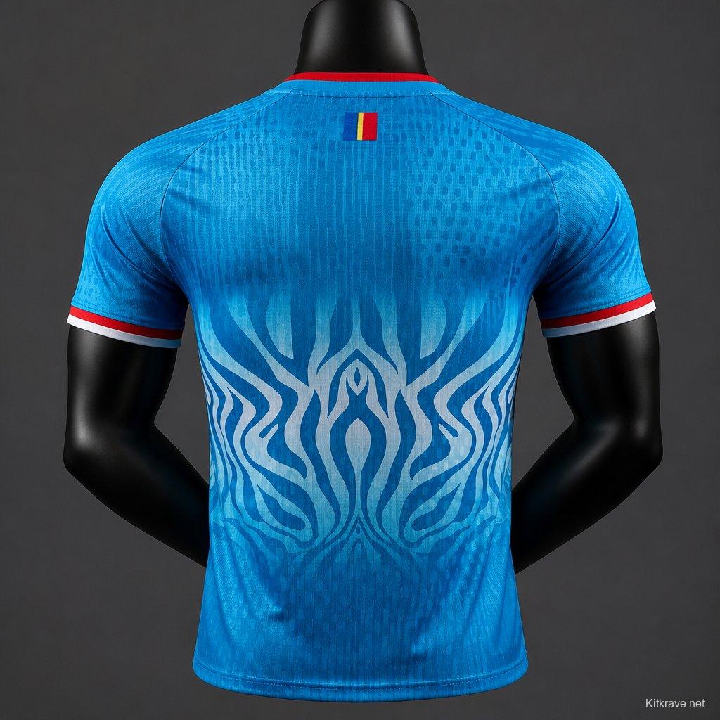 Player Version 2026 DR Congo Home Sky Blue Flame Jersey