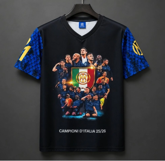 26/27 Inter Milan "Campioni d'Italia 25/26" Black T-shirt