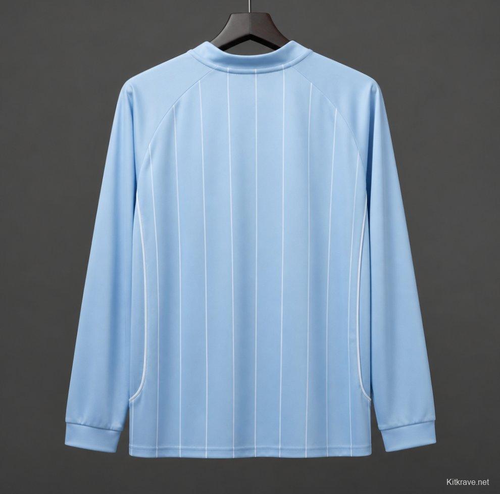 Retro 07/08 Manchester City Home Long Sleeve Soccer Jersey