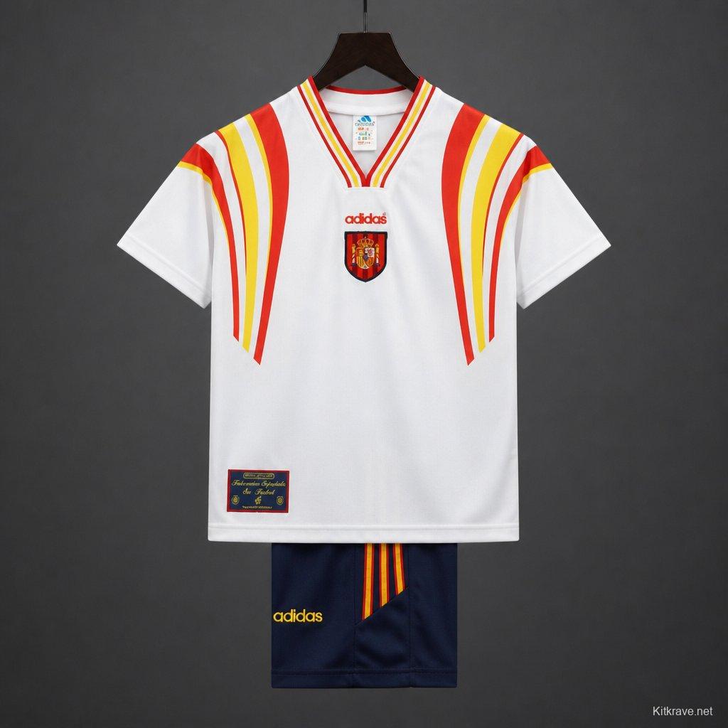 Retro Kids 1996  Spain Third WhiteJersey