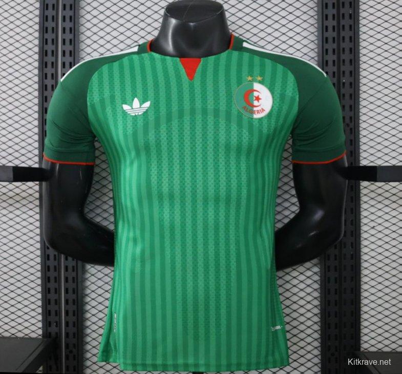 Player Version 26/27  Algeria Green Stripe V-Neck Special Edition Jersey