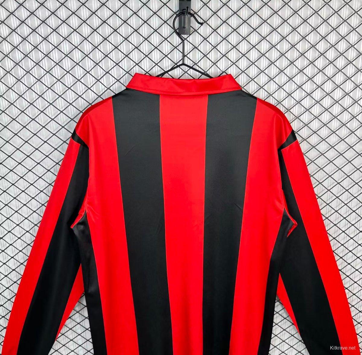 Retro 88/89 Eintracht Frankfurt Home Long Sleeve Jersey