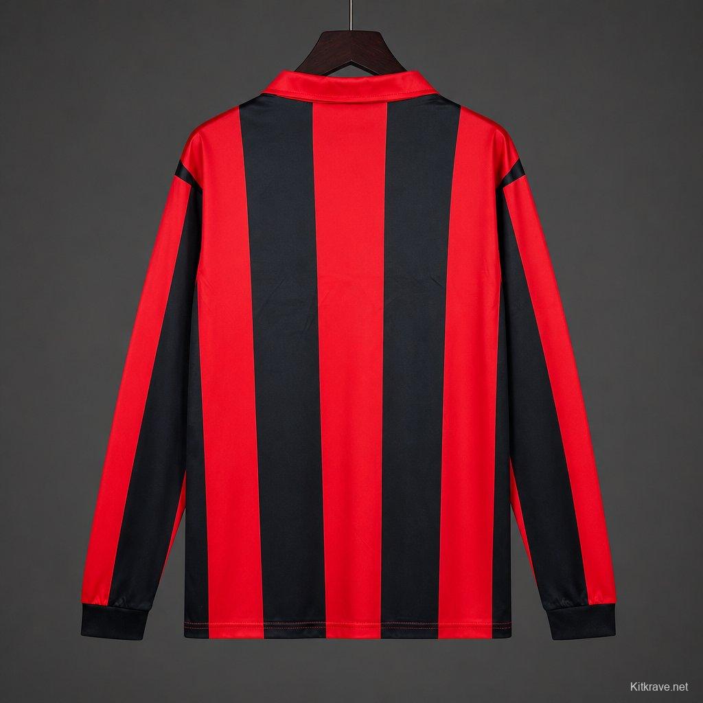 Retro 88/89 Eintracht Frankfurt Home Long Sleeve Jersey