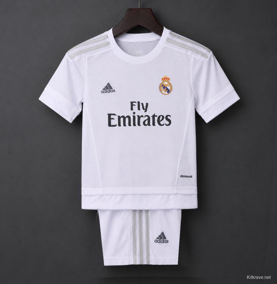 Retro Kids 15/16 Real Madrid Home Jersey