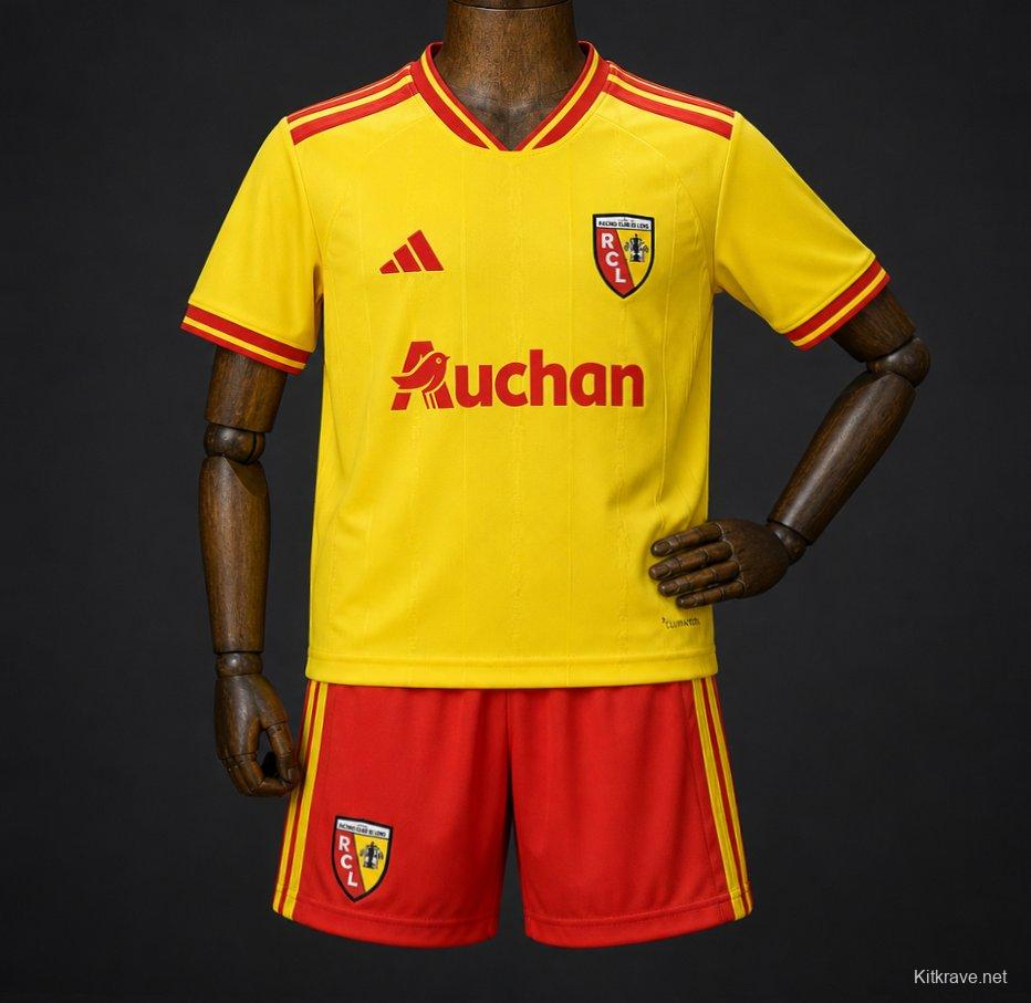 2026/27 RC Lens Yellow with Red Stripe Home Jersey