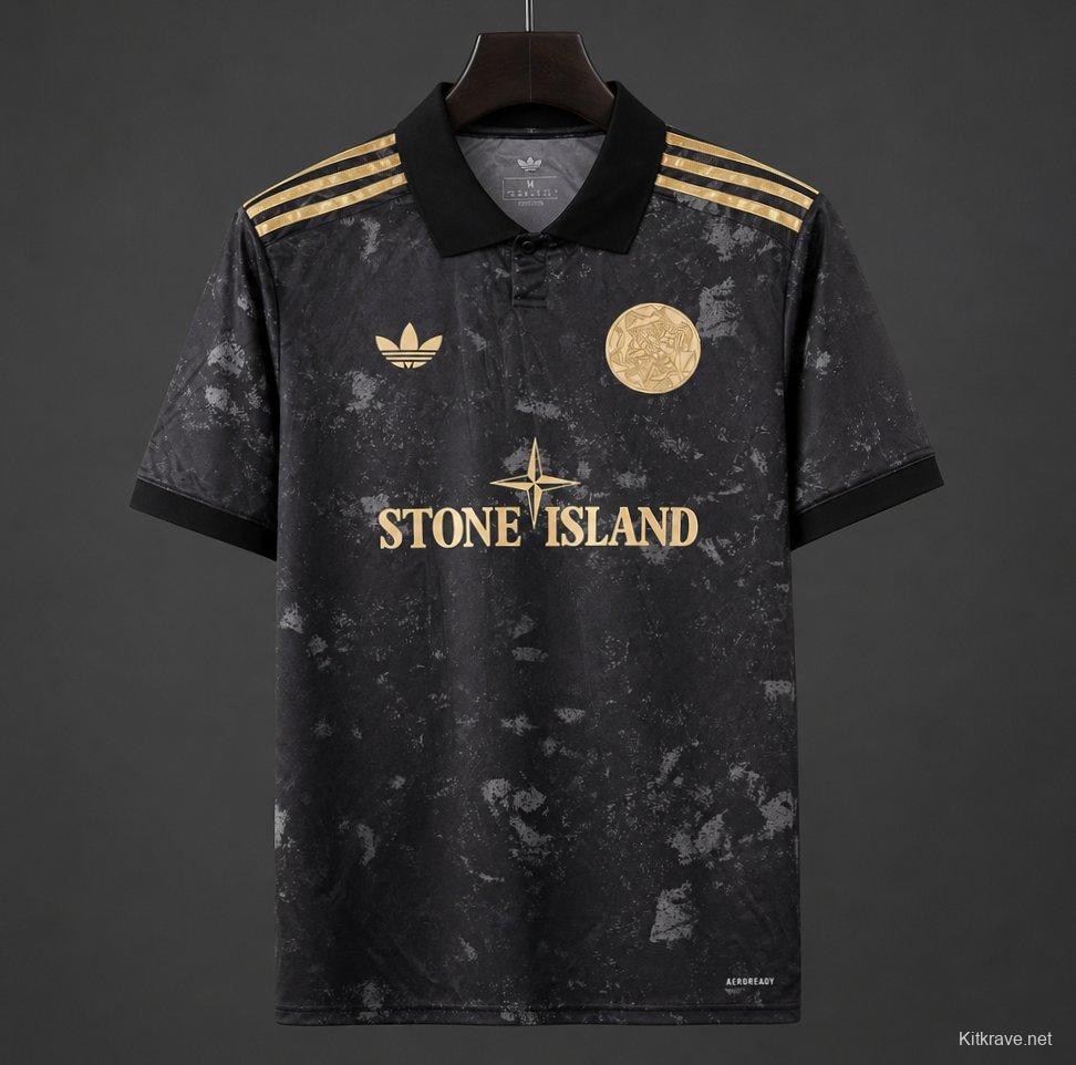 26/27  Ajax x Stone Island Concept Black Jersey
