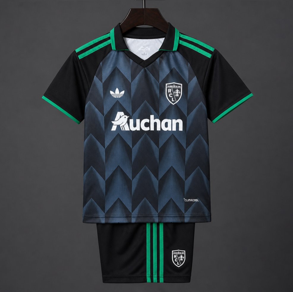 26/27 RC Lens Away Black Green Jersey