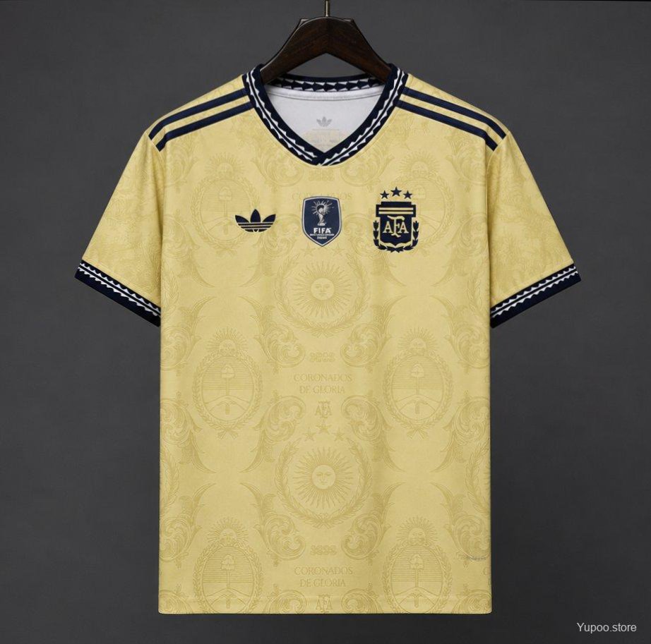 2026 Argentina Commemorative Gold  Jersey