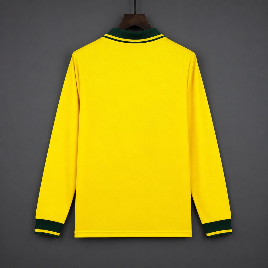 Retro 1994 Brazil Home Long Sleeve Yellow Jersey