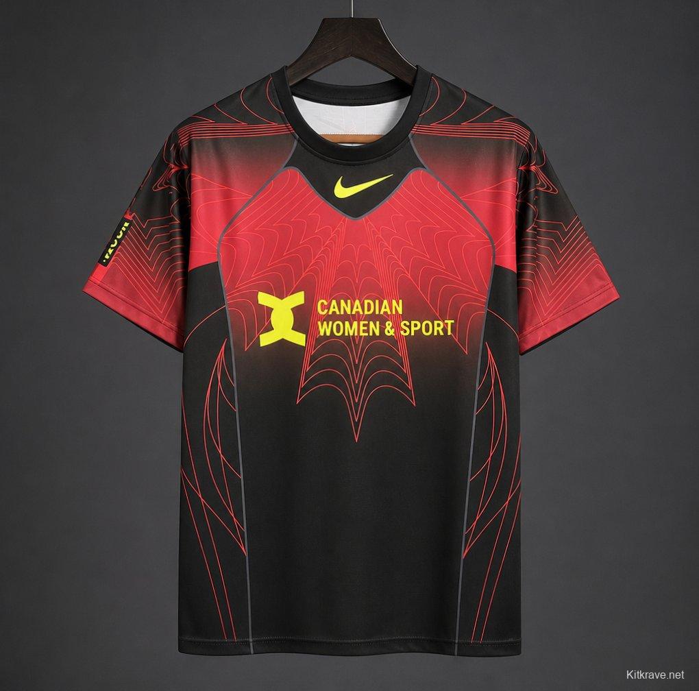 2026 Canada World Cup Black/RED Pre-Match Jersey