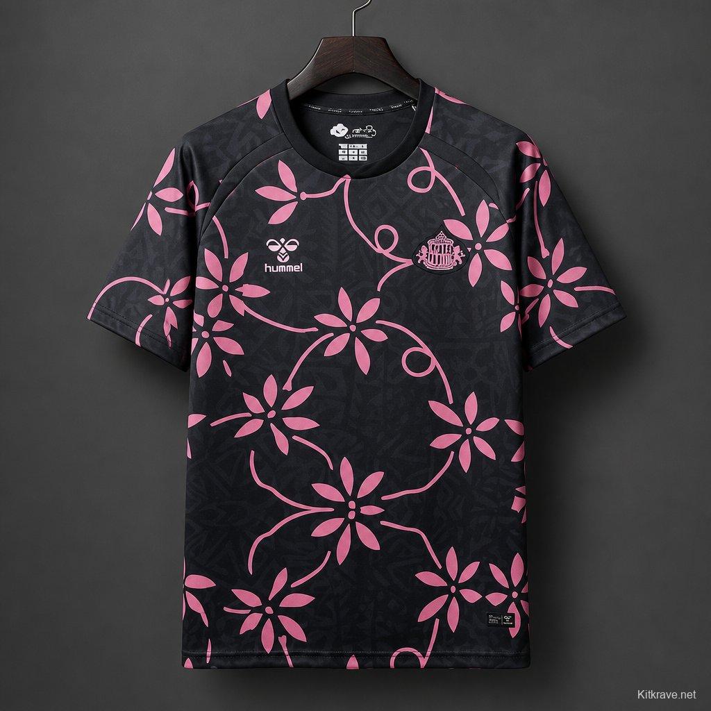 26/27 Sunderland AFC Away Black with Pink training Jersry