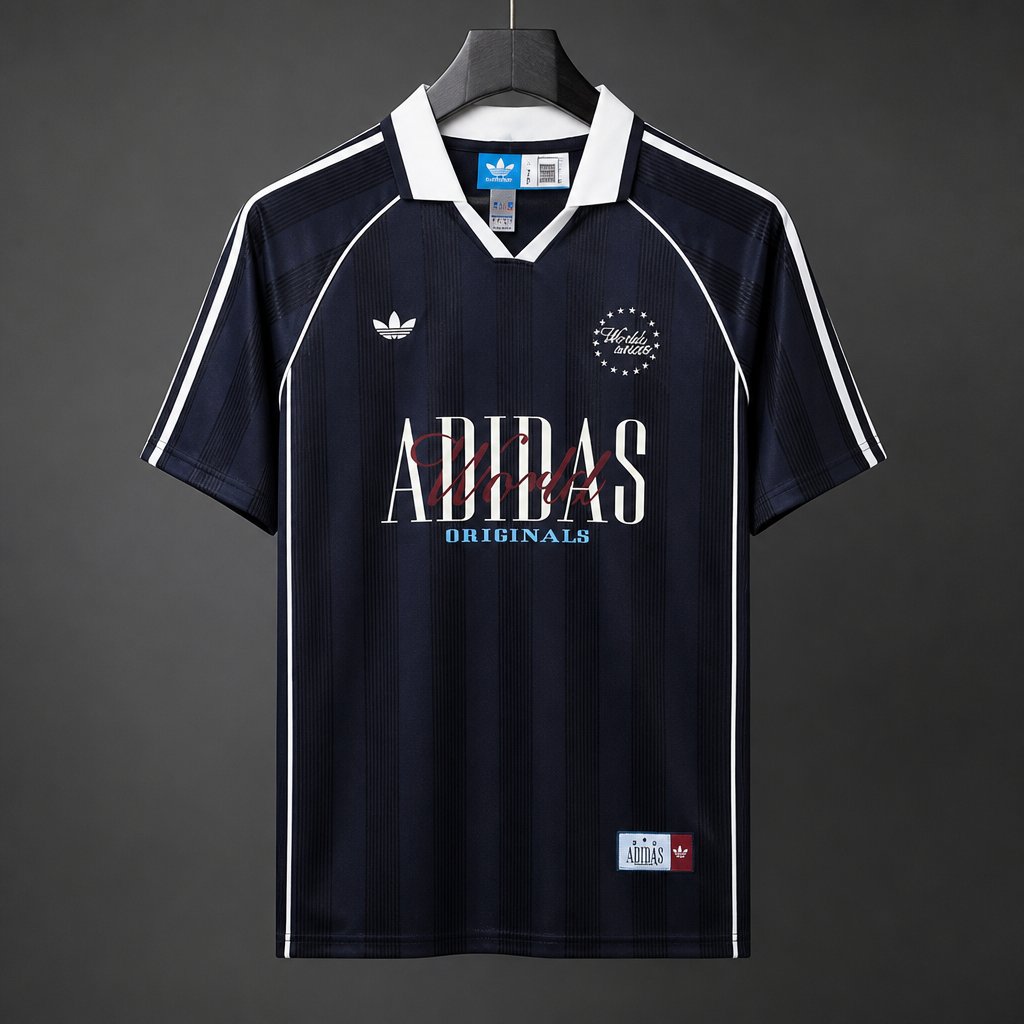 Adidas World Wide Version Polo Navy Blue Jersey