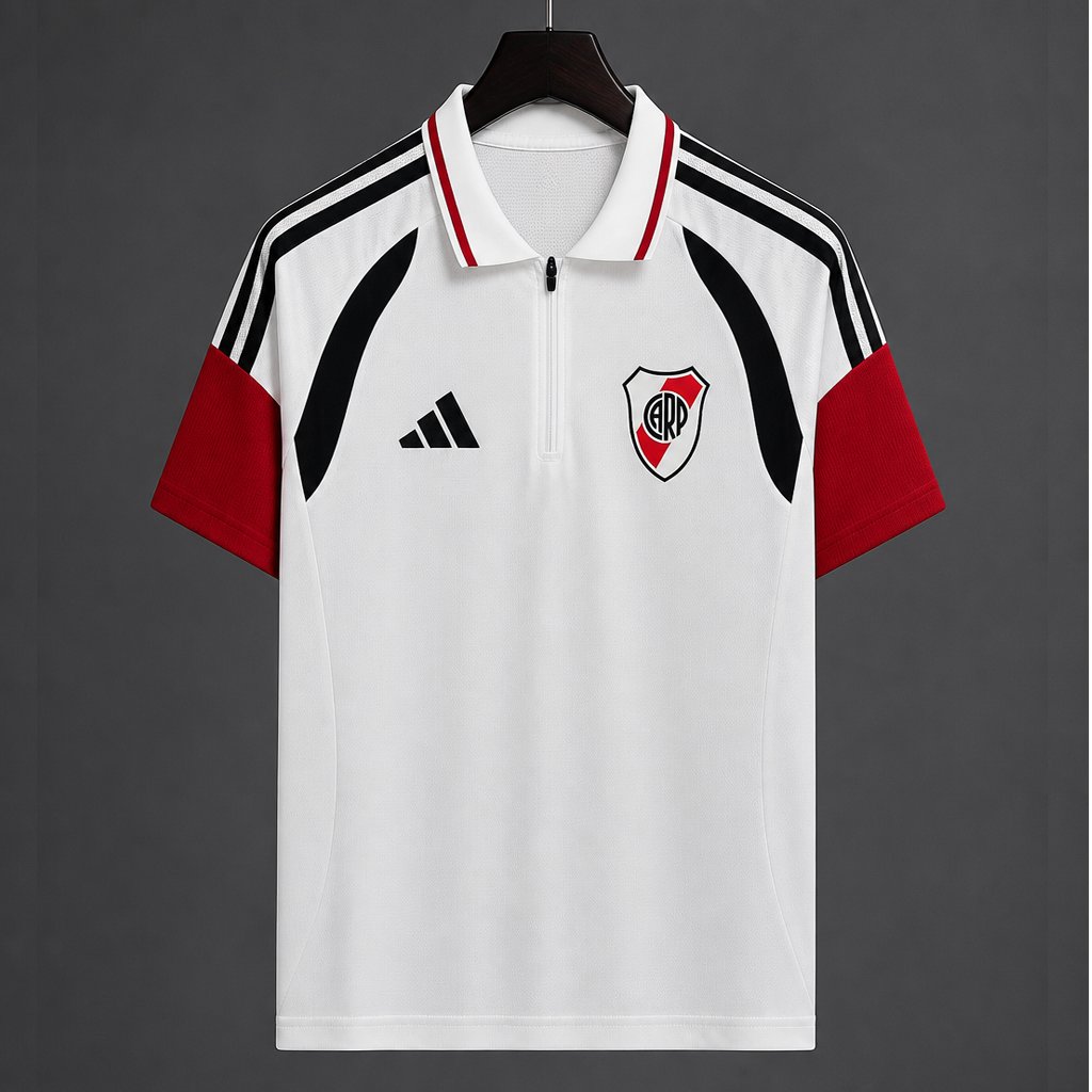 26/27 River Plate Training White Polo Jersey