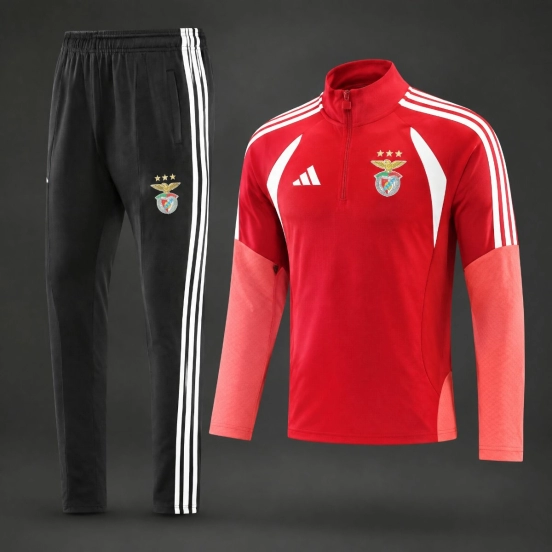 26/27 Benfica Red Half Zipper Jacket + Long Pants