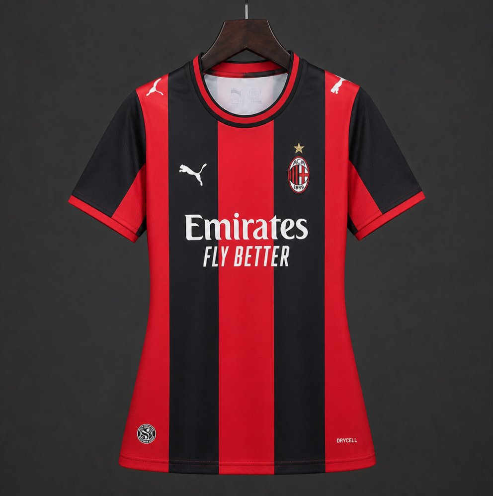 26/27 Women  AC Milan Home Red Stripes Jersey